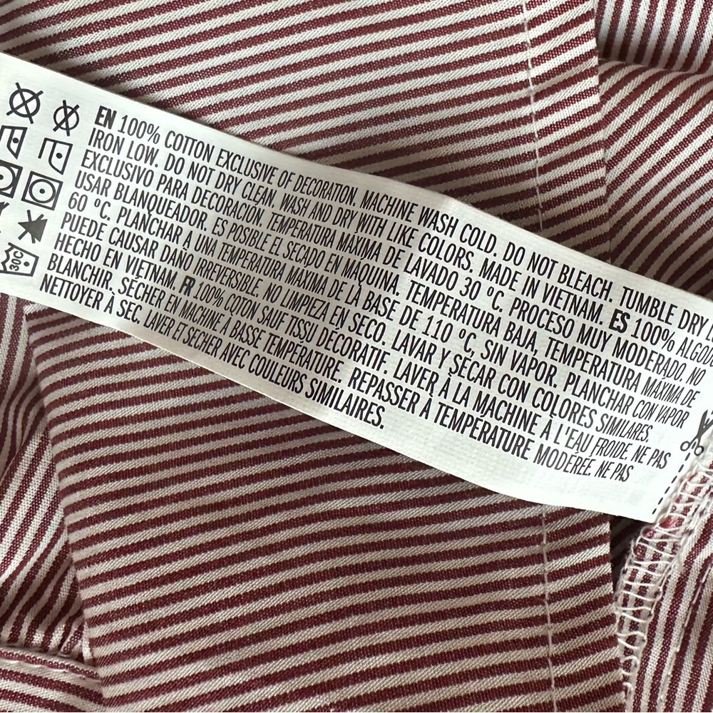 FOREVER 21 Shirt Womens Small Red White Plaid Long Sleeve Collared Button Down - Picture 14 of 14